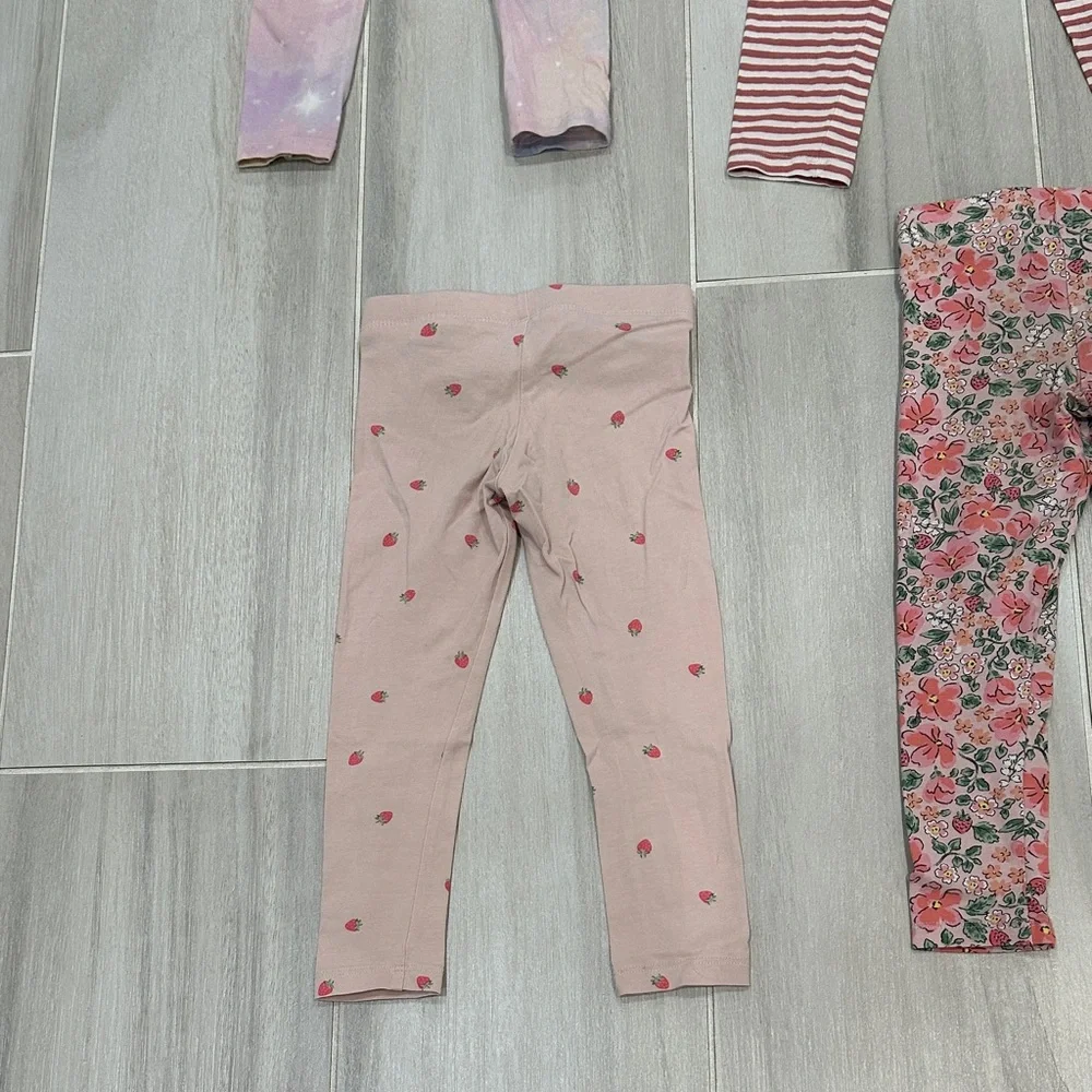 H&M 3T 4T Kids Leggings Set - Pink, Red, Multicolor - Picture 16 of 16
